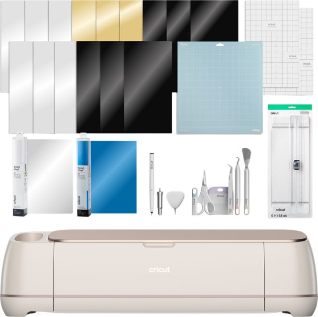 Cricut Maker 4 + Starter Bundle, 26x10.75x13.25in, Seashell - ONLINE ONLY
